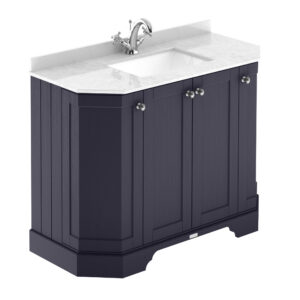 Hudson Reed 1000mm 4-Door Angled Unit & Marble Top 1TH LOF383