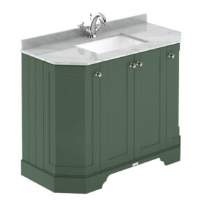 Hudson Reed 1000mm 4-Door Angled Unit & Marble Top 1TH LOF884
