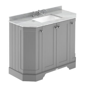 Hudson Reed 1000mm 4-Door Angled Unit & Marble Top 3TH LOF287