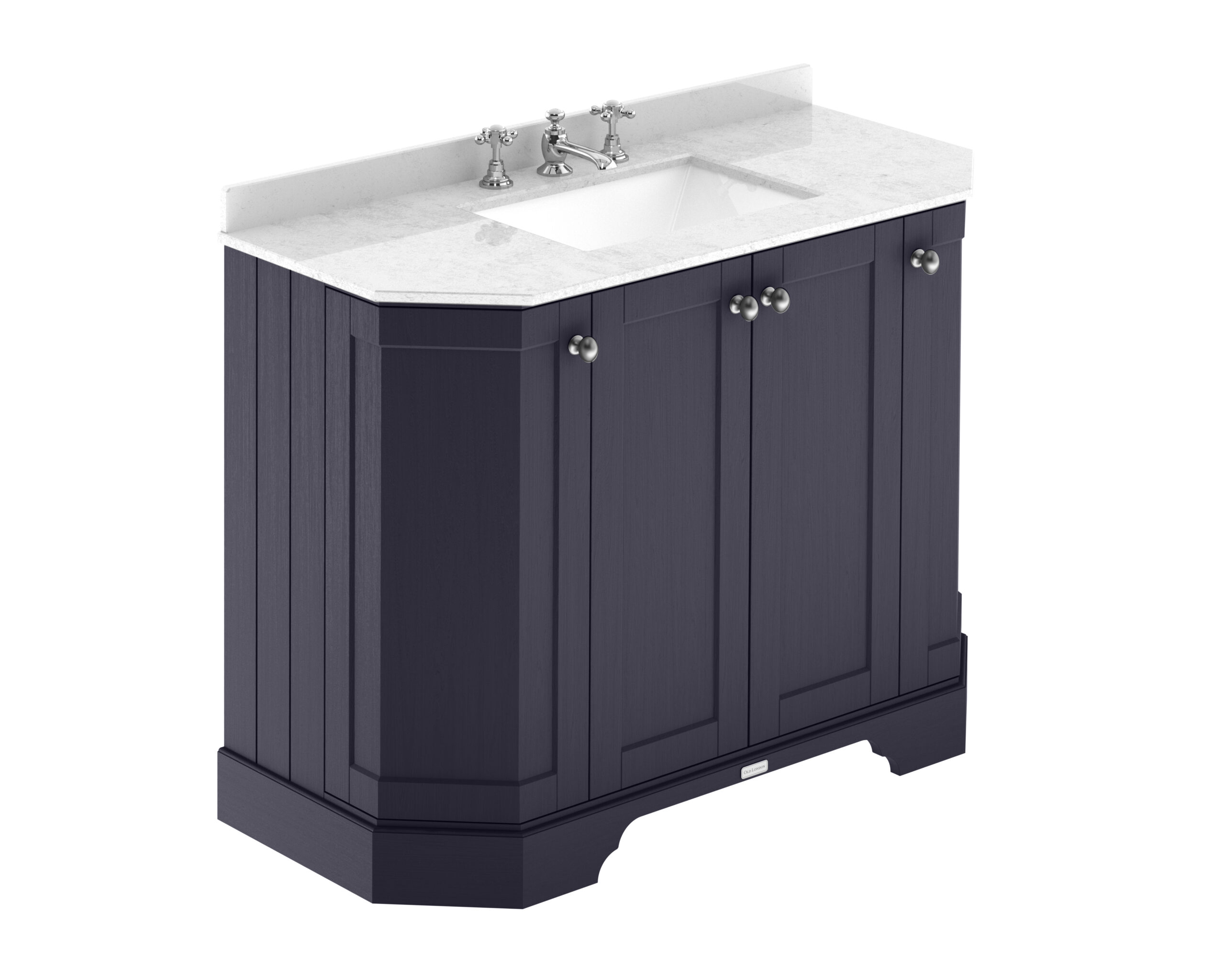 Hudson Reed 1000mm 4-Door Angled Unit & Marble Top 3TH LOF386