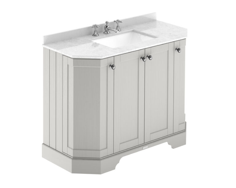 Hudson Reed 1000mm 4-Door Angled Unit & Marble Top 3TH LOF486