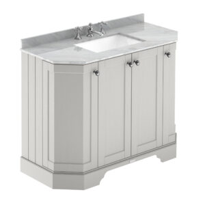 Hudson Reed 1000mm 4-Door Angled Unit & Marble Top 3TH LOF487