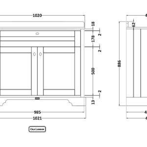 Hudson-Reed-1000mm-Cabinet-Marble-Top-1TH-LOF876-3
