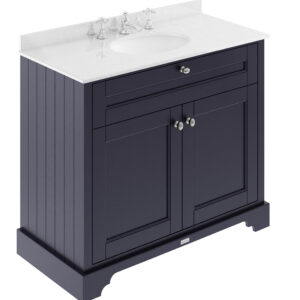 Hudson Reed 1000mm Cabinet & Marble Top (3TH) LOF380