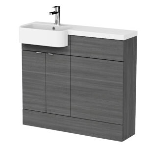 Hudson Reed 1000mm Combination Unit & Left Hand Semi Recessed Basin CBI544