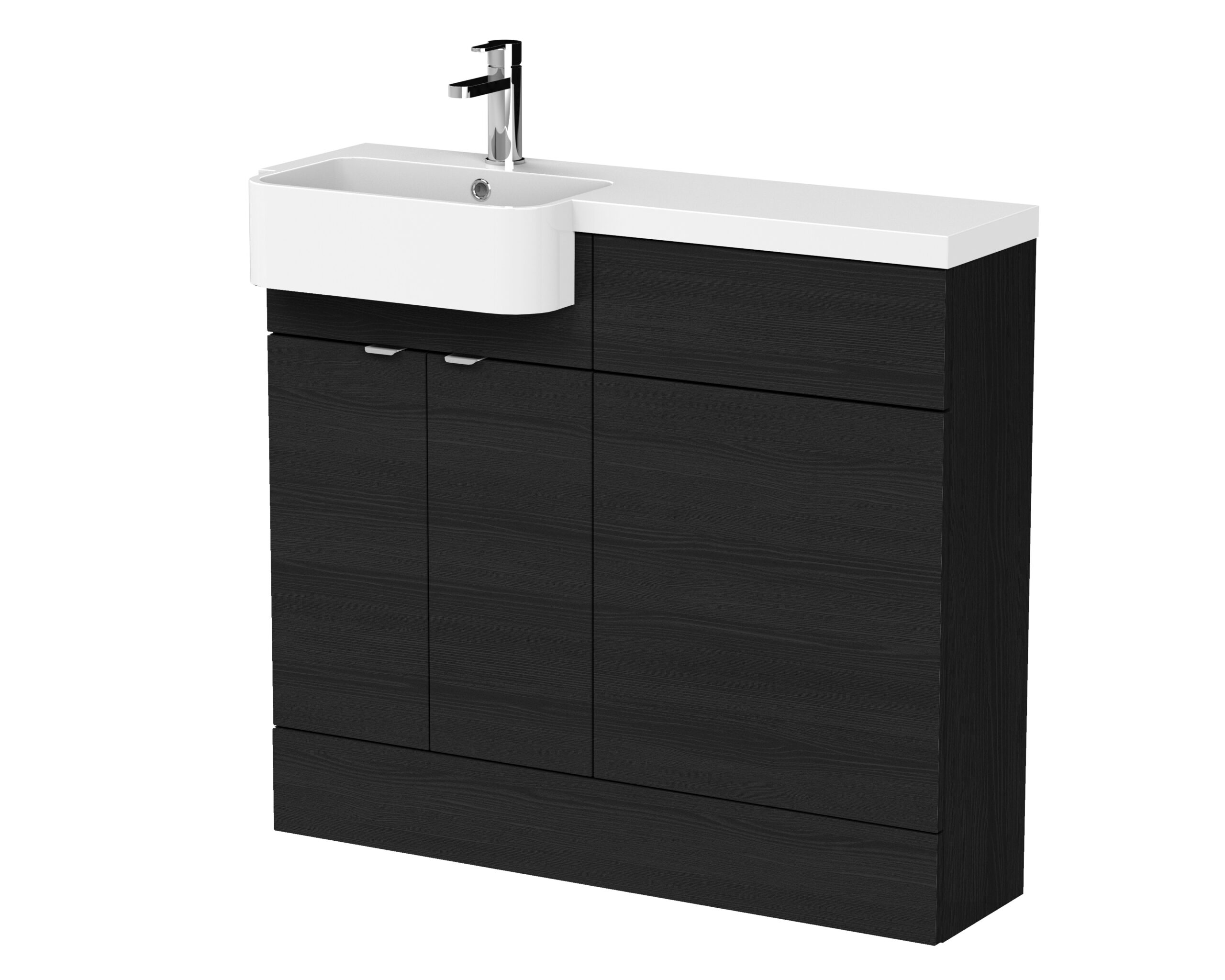 Hudson Reed 1000mm Combination Unit & Left Hand Semi Recessed Basin CBI644