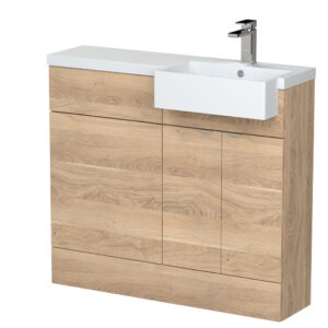 Hudson Reed 1000mm Combination Unit & Right Hand Semi Recessed Basin CBI3049