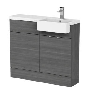 Hudson Reed 1000mm Combination Unit & Right Hand Semi Recessed Basin CBI549