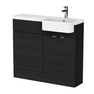 Hudson Reed 1000mm Combination Unit & Right Hand Semi Recessed Basin CBI645