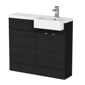 Hudson Reed 1000mm Combination Unit & Right Hand Semi Recessed Basin CBI649