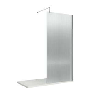 Hudson Reed 1000mm Fluted Wetroom Screen with Support Bar WRFL19510