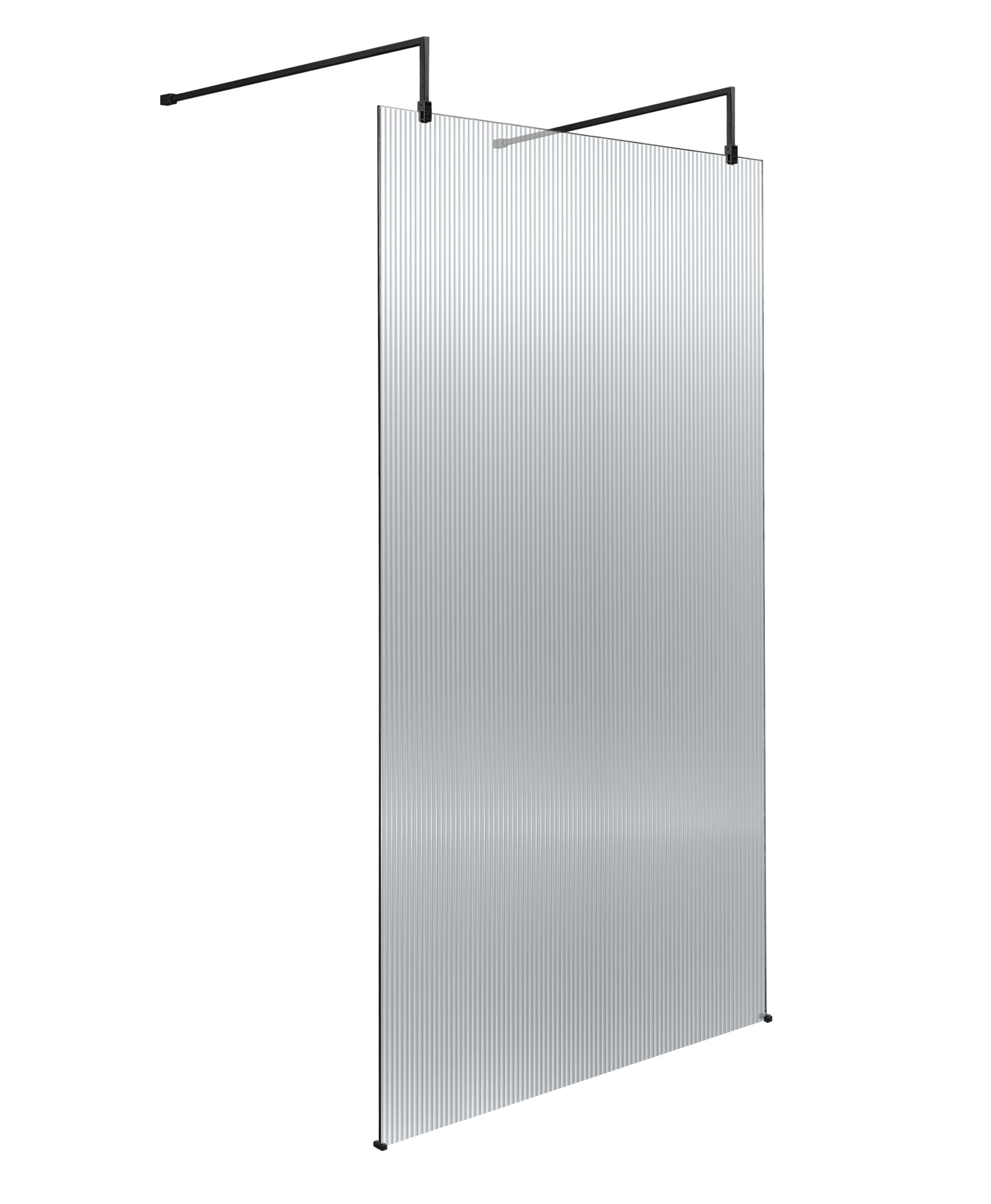 Hudson Reed 1000mm Fluted Wetroom Scren with Arms & Feet WRAF19510BP