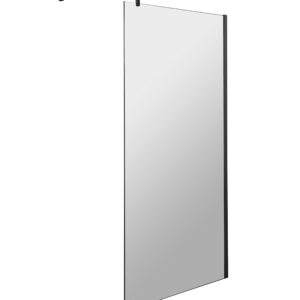 Hudson Reed 1000mm Wetroom Screen With Black Support Bar WRSBP10
