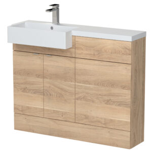 Hudson Reed 1100mm Combination Unit & Left Hand Semi Recessed Basin CBI3050