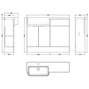 Hudson-Reed-1100mm-Combination-Unit-Left-Hand-Semi-Recessed-Basin-CBI546-3