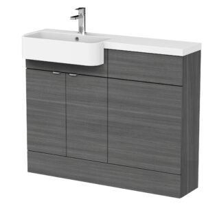 Hudson Reed 1100mm Combination Unit & Left Hand Semi Recessed Basin CBI546