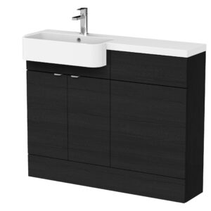 Hudson Reed 1100mm Combination Unit & Left Hand Semi Recessed Basin CBI646