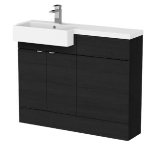 Hudson Reed 1100mm Combination Unit & Left Hand Semi Recessed Basin CBI650