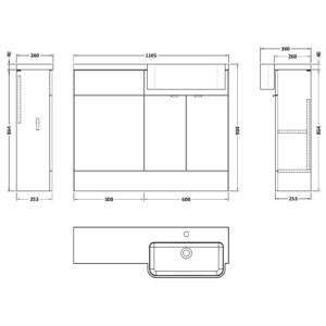 Hudson-Reed-1100mm-Combination-Unit-Right-Hand-Semi-Recessed-Basin-CBI147-3