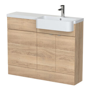 Hudson Reed 1100mm Combination Unit & Right Hand Semi Recessed Basin CBI3047