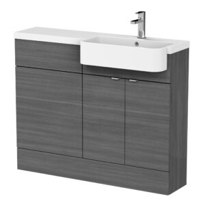 Hudson Reed 1100mm Combination Unit & Right Hand Semi Recessed Basin CBI547