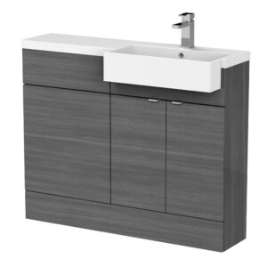 Hudson Reed 1100mm Combination Unit & Right Hand Semi Recessed Basin CBI551