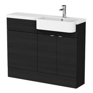 Hudson Reed 1100mm Combination Unit & Right Hand Semi Recessed Basin CBI647