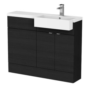 Hudson Reed 1100mm Combination Unit & Right Hand Semi Recessed Basin CBI651