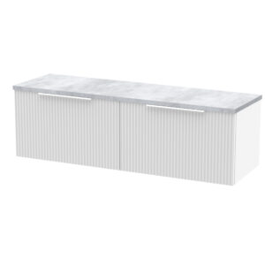 Hudson Reed 1200 Wall Hung 2-Drawer Vanity & Laminate Worktop DFF194LBG2