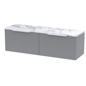 Hudson Reed 1200 Wall Hung 2-Drawer Vanity & Laminate Worktop DFF294LCM2