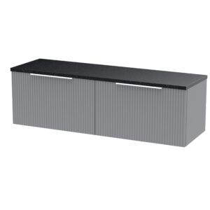 Hudson Reed 1200 Wall Hung 2-Drawer Vanity & Laminate Worktop DFF294LSB2