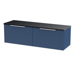 Hudson Reed 1200 Wall Hung 2-Drawer Vanity & Laminate Worktop DFF394LSB2