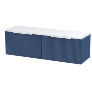 Hudson Reed 1200 Wall Hung 2-Drawer Vanity & Laminate Worktop DFF394LSW2