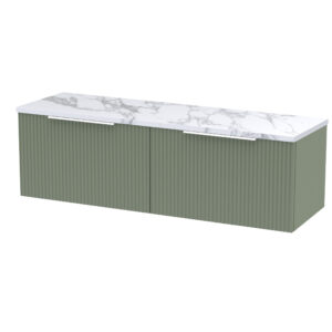 Hudson Reed 1200 Wall Hung 2-Drawer Vanity & Laminate Worktop DFF894LCM2