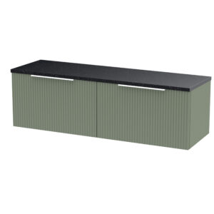Hudson Reed 1200 Wall Hung 2-Drawer Vanity & Laminate Worktop DFF894LSB2