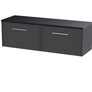Hudson Reed 1200 Wall Hung 2-Drawer Vanity & Laminate Worktop JNU2222LSB2