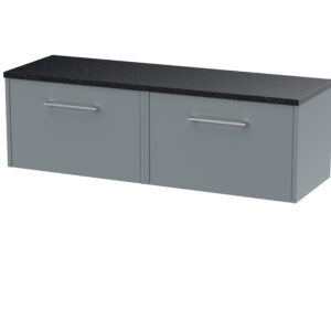 Hudson Reed 1200 Wall Hung 2-Drawer Vanity & Laminate Worktop JNU2322LSB2