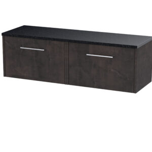 Hudson Reed 1200 Wall Hung 2-Drawer Vanity & Laminate Worktop JNU2622LSB2
