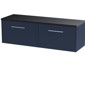 Hudson Reed 1200 Wall Hung 2-Drawer Vanity & Laminate Worktop JNU2922LSB2