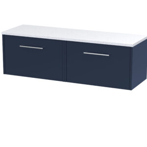 Hudson Reed 1200 Wall Hung 2-Drawer Vanity & Laminate Worktop JNU2922LSW2