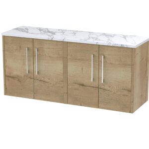 Hudson Reed 1200 Wall Hung 4-Door Vanity & Laminate Worktop JNU1823LCM2