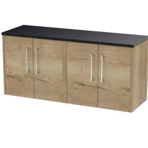 Hudson Reed 1200 Wall Hung 4-Door Vanity & Laminate Worktop JNU1823LSB2