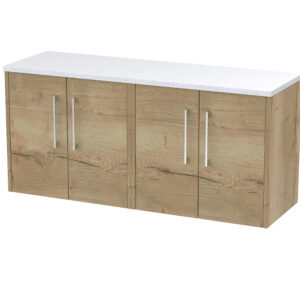 Hudson Reed 1200 Wall Hung 4-Door Vanity & Laminate Worktop JNU1823LSW2