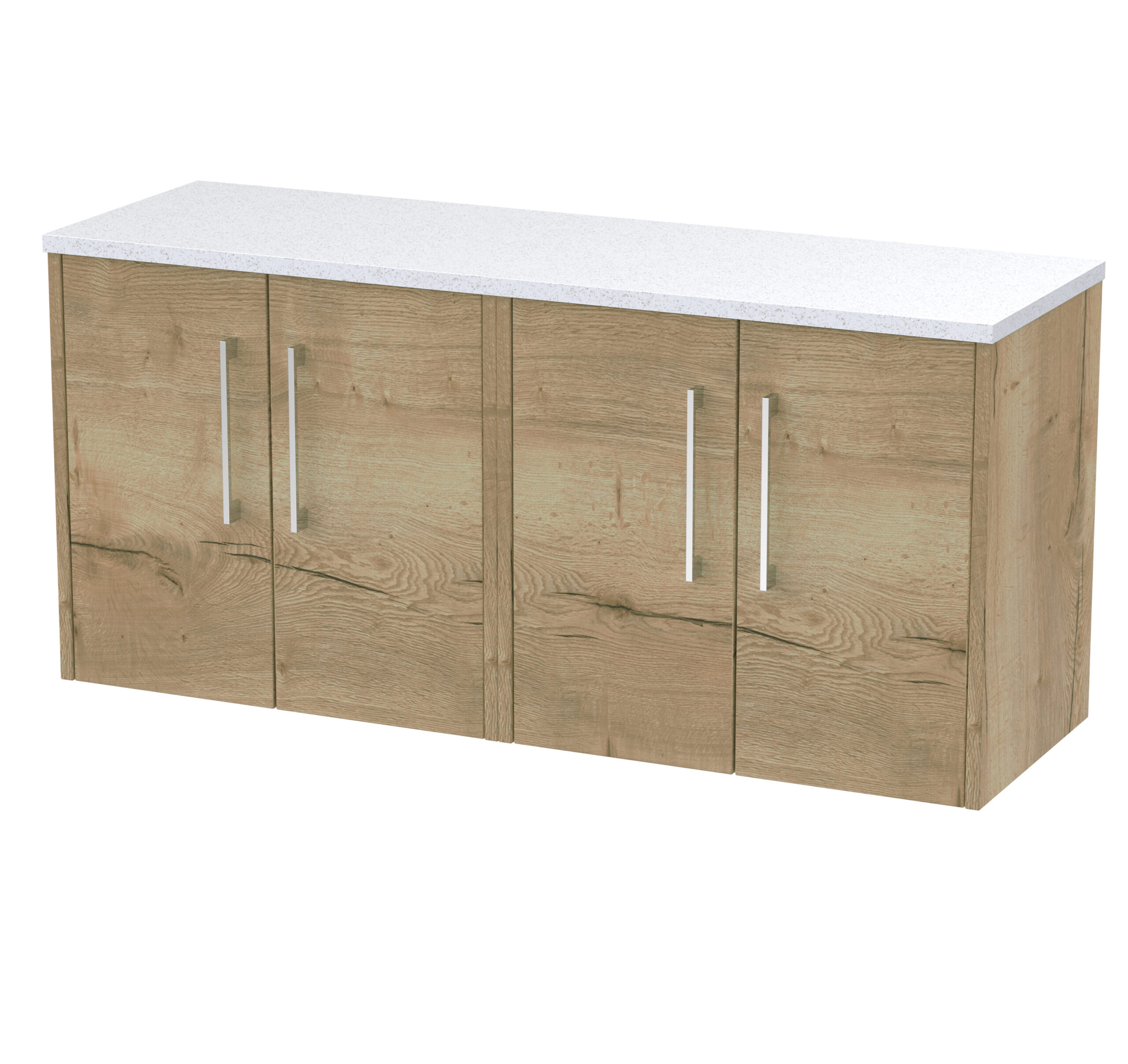 Hudson Reed 1200 Wall Hung 4-Door Vanity & Laminate Worktop JNU1823LSW2