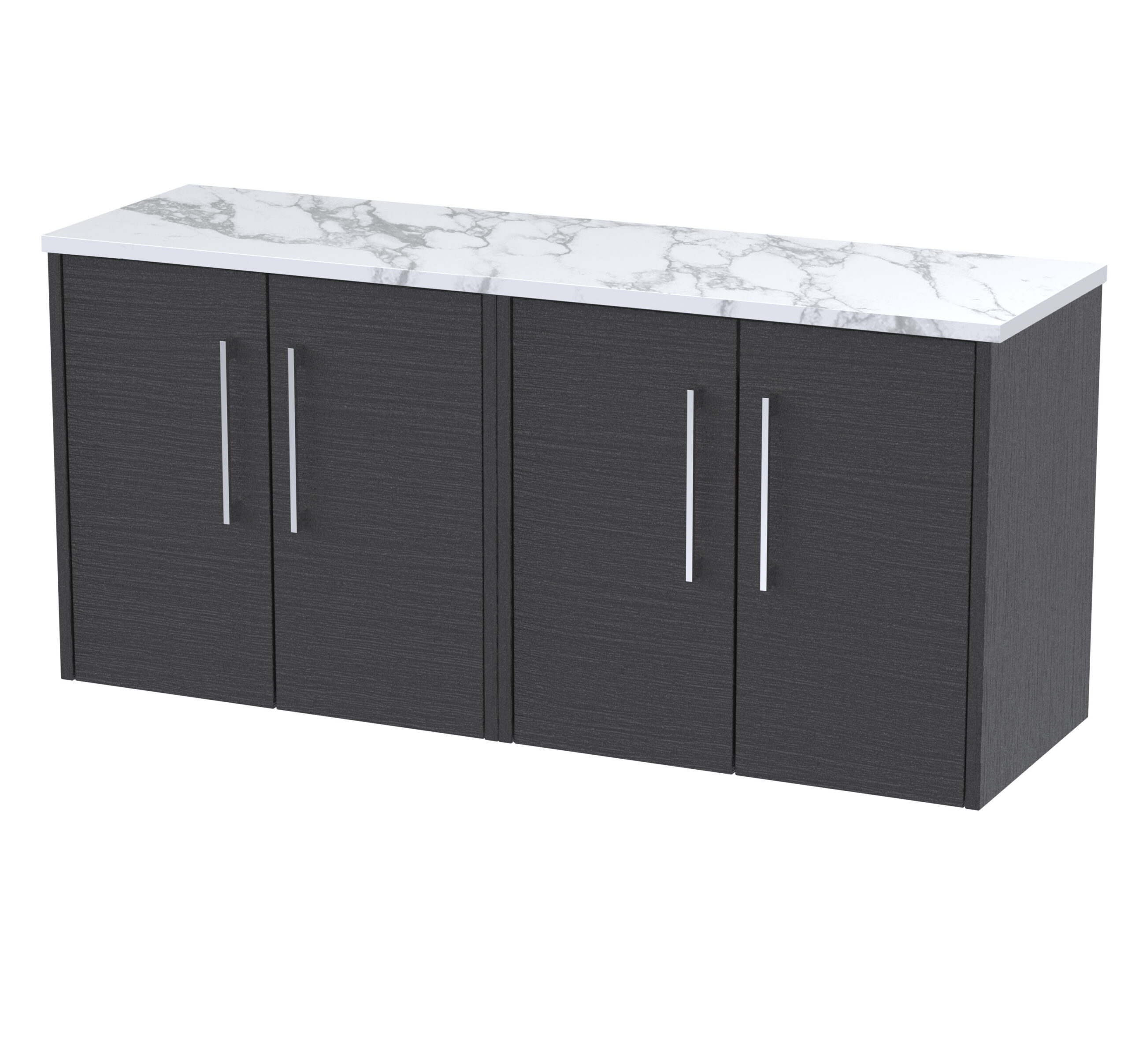 Hudson Reed 1200 Wall Hung 4-Door Vanity & Laminate Worktop JNU2223LCM2