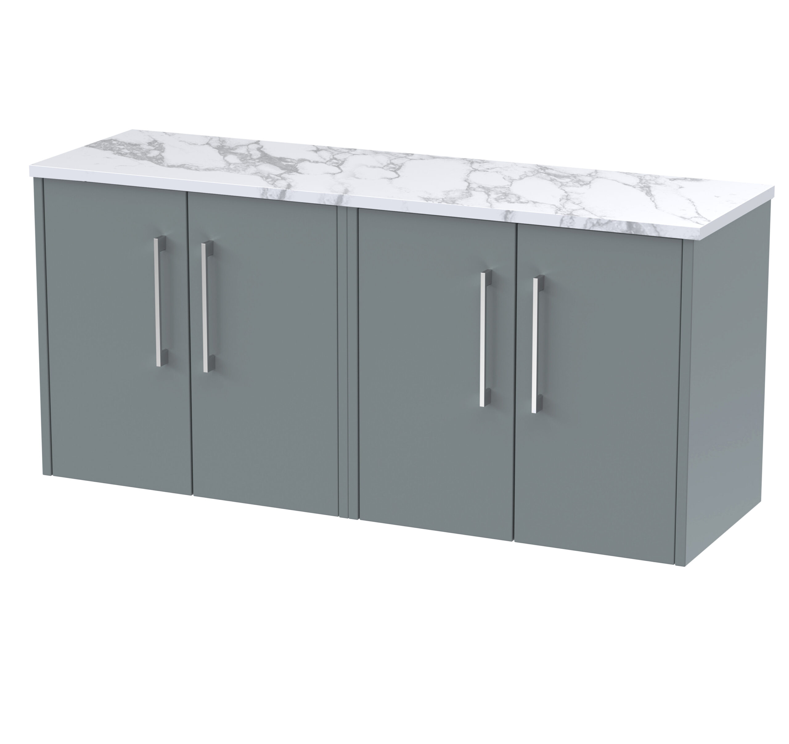 Hudson Reed 1200 Wall Hung 4-Door Vanity & Laminate Worktop JNU2323LCM2