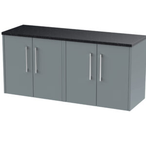 Hudson Reed 1200 Wall Hung 4-Door Vanity & Laminate Worktop JNU2323LSB2