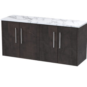 Hudson Reed 1200 Wall Hung 4-Door Vanity & Laminate Worktop JNU2623LCM2