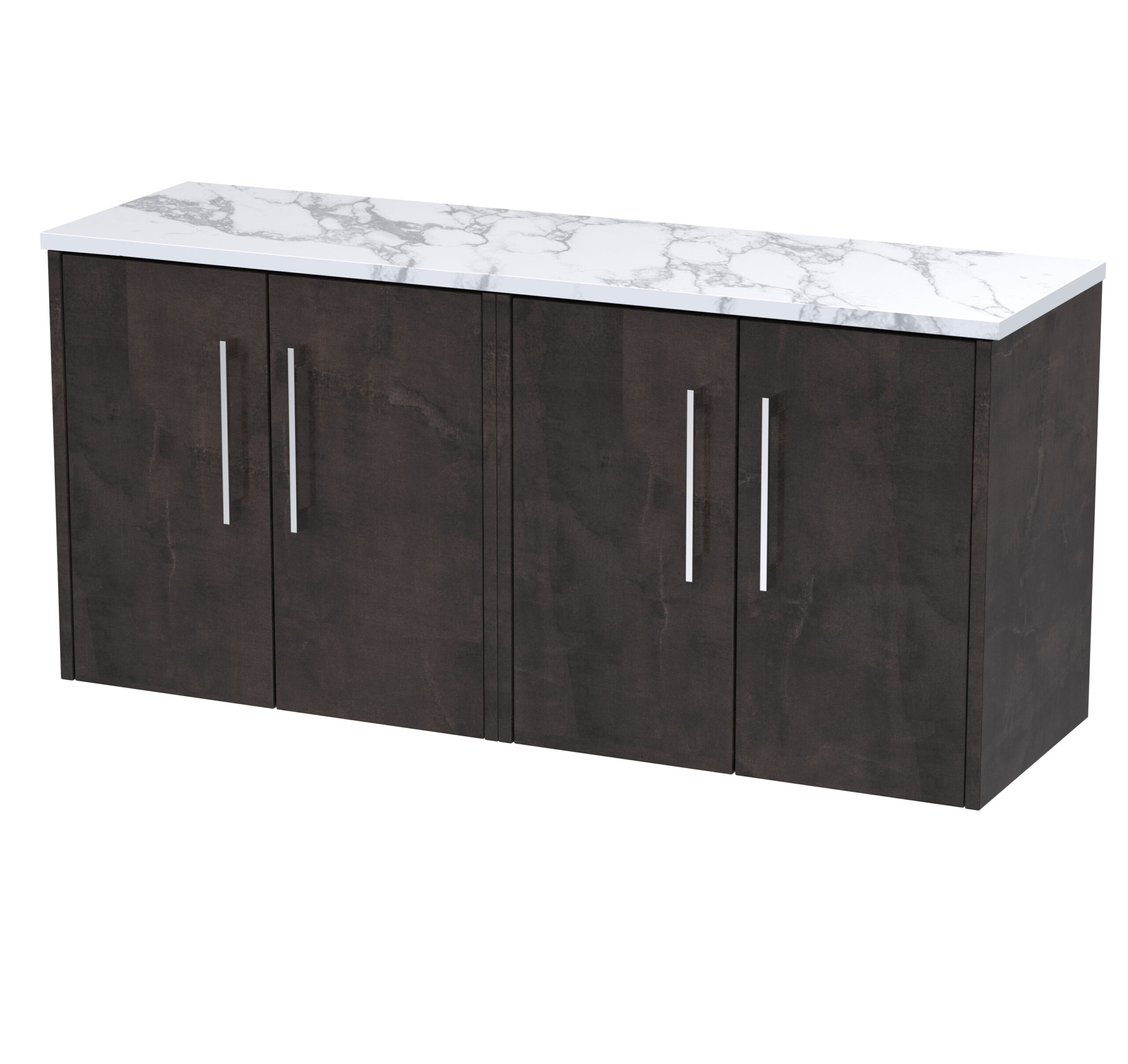 Hudson Reed 1200 Wall Hung 4-Door Vanity & Laminate Worktop JNU2623LCM2