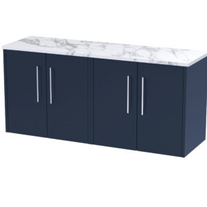 Hudson Reed 1200 Wall Hung 4-Door Vanity & Laminate Worktop JNU2923LCM2